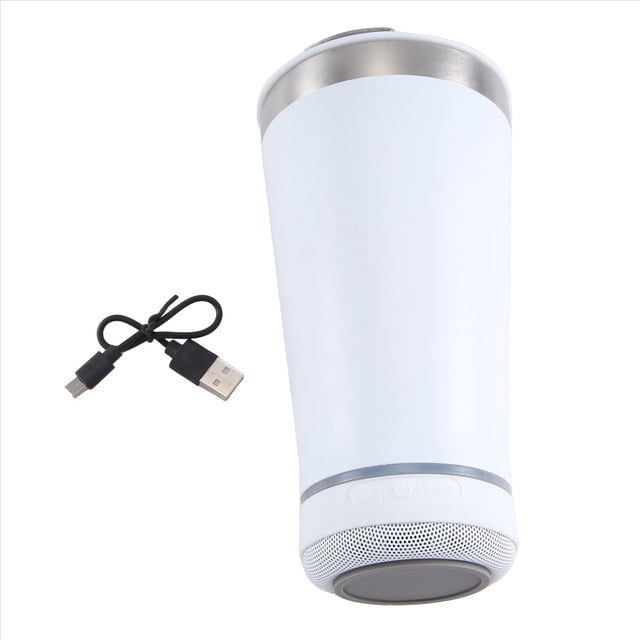 Vaso TéRmico USB de 16 Onzas con Bluetooth, Vaso Reutilizable de Acero Inoxidable de Doble Pared, de Cerveza Aislada de 473 Ml con Abridor