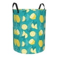thumbnail image 2 of Daiia Lemon Blue Round Laundry Basket with Handles Thickened Waterproof Circular hamper,Dirty Clothes Storage Basket for Bedroom,Bathroom,College Dorm-Medium, 2 of 8
