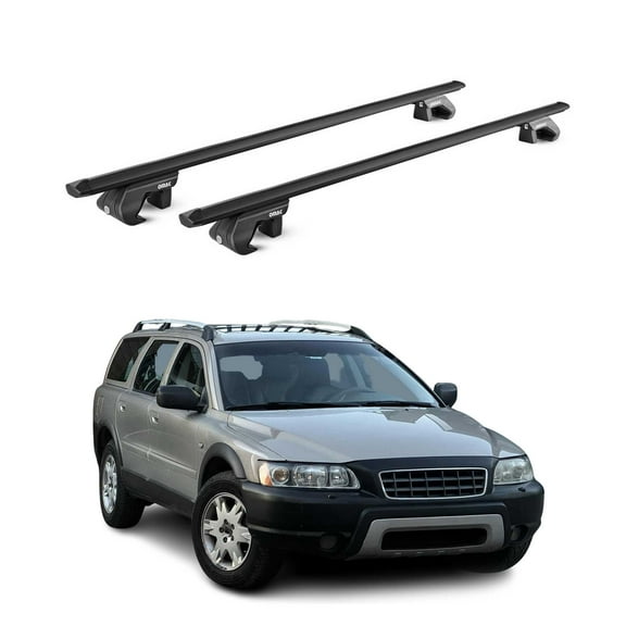 OMAC Roof Rack Cross Bars Fits Volvo XC70 2003-2007 Black Luggage Carrier 2 Pcs