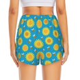 thumbnail image 2 of Lsque Bee Sunflower Printed Women's Running Shorts with Liner Pockets,Elastic Quick Dry Workout Athletic Gym Yoga Shorts,Womens High Waist Shorts-XX-Large, 2 of 9
