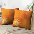 thumbnail image 3 of LALILO Throw Pillow Covers Ethnic Exotic Ornamental Orange Indian Cushion Cover 18" x 18", 2 Pack, 3 of 6