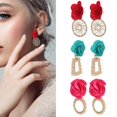 thumbnail image 4 of Pendientes de metal pendientes cómodos para combinar ropa para fiestas para fiestas de baile ANGGREK Otros, 4 of 8