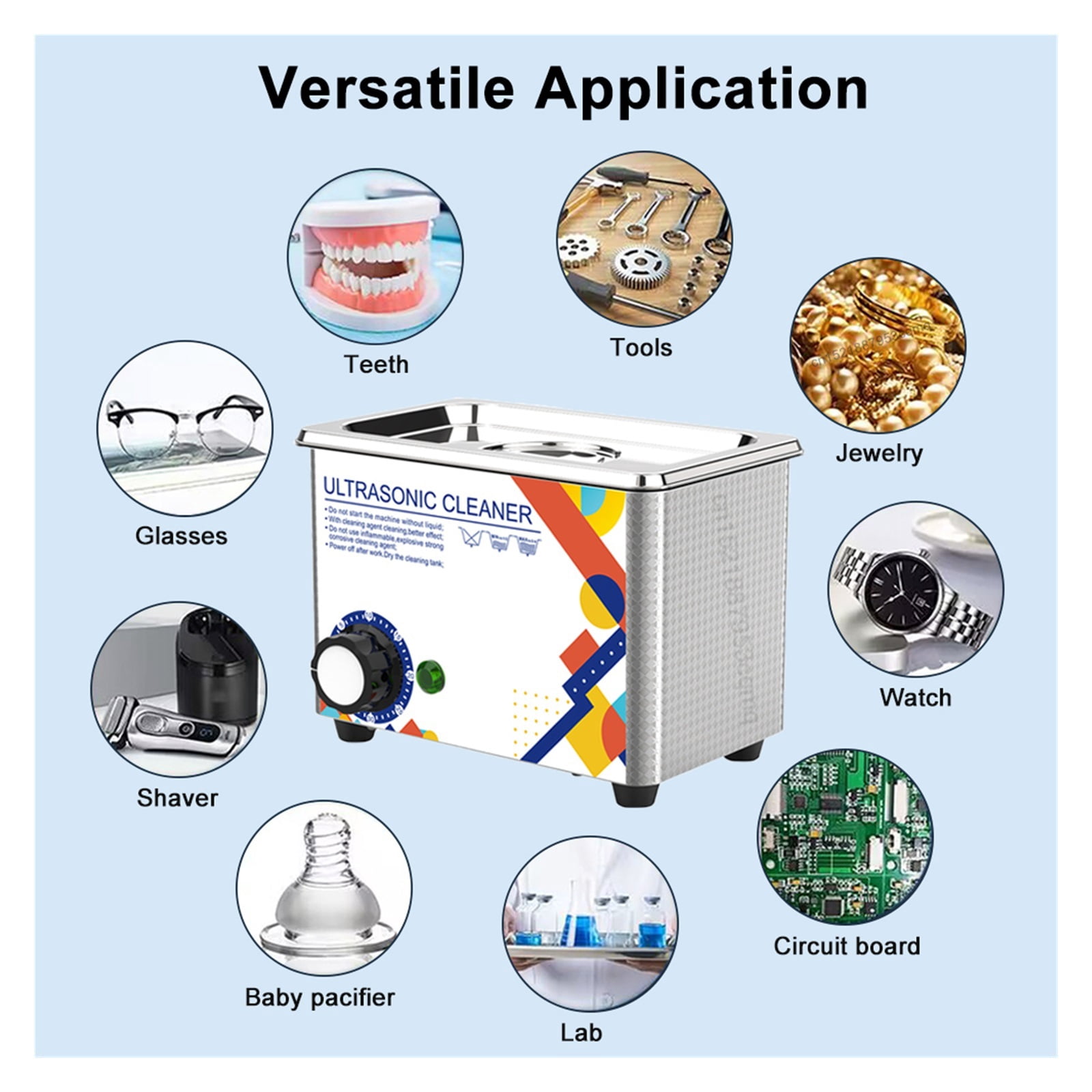 Ultrasonic Cleaner 35W Ultrasonic Glasses Cleaner 800ML Ultrasonic Bath For Glasses Jewelry Ultrasound Cleaning Washing Machine
