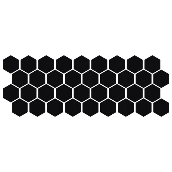 LiteMark Reflective Stickers Decals for Helmets, Bicycles, Strollers, Wheelchairs - 1 Inch Hexagons - Black