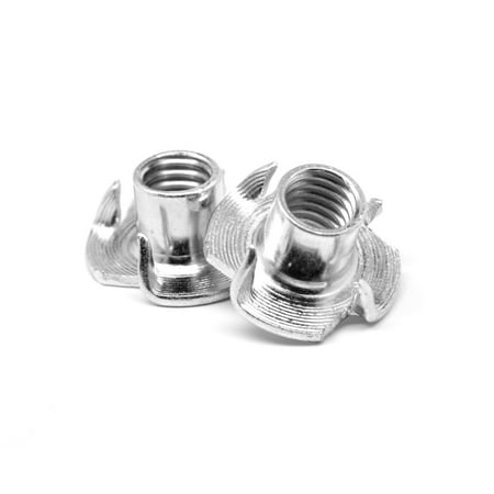 

3/8 -16 x 7/16 Coarse Thread Tee Nut 4 Prong Low Carbon Steel Zinc Plated Pk 50