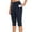 Navy, variant on Turilly Women's Knee Length Leggings High Waisted Yoga Workout Exercise Capris for Casual Summer with Pockets