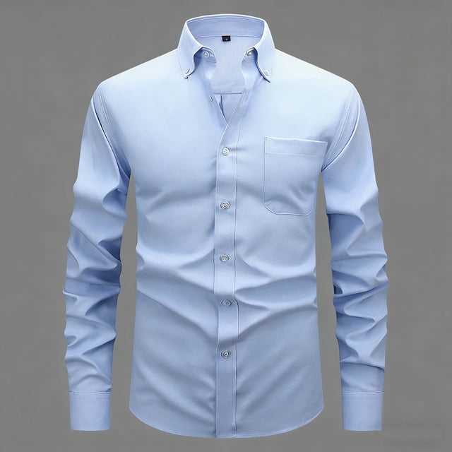 Ceisia Men Casual Fashion Denim Lapel Button Gift Long Sleeve Pocket Shirt Jacket