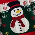 thumbnail image 4 of GYRATEDREAM Toddler Little Girl Boy Christmas Sweatshirt Kid Ugly Santa Claus Snowman Sweater Pullover Shirt Xmas Long Sleeve Tee Top Clothes for 3Y Green, 4 of 9