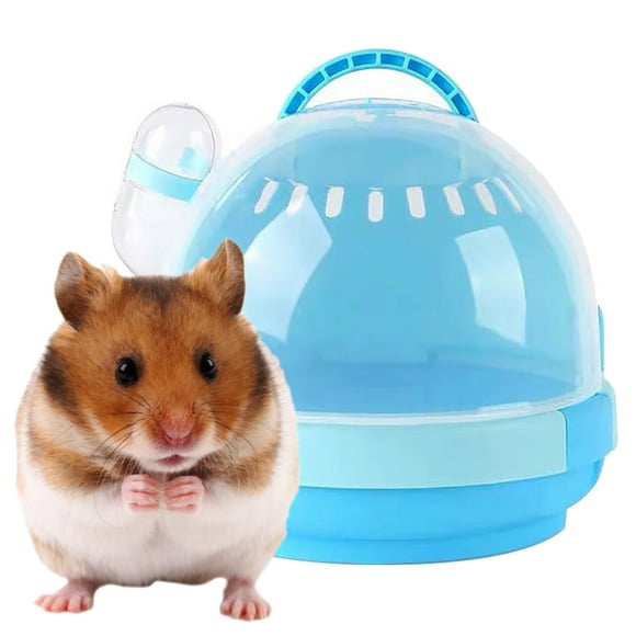 Hamster Transporteur Cage Plastique Hamster Cage Habitat pour Petits Animaux with Water Bottle