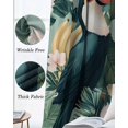 thumbnail image 3 of Parrot Flower Blackout Curtains for Bedroom Living Room Darkening Curtains 90 Inch Summer Fruit Palm Leaves Watercolor Black Out Window Curtain Privacy Window Treatment Grommet Drapes 52"x90"x2, 3 of 9