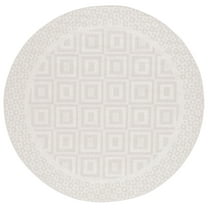 SAFAVIEH Trends Bernard Geometric Area Rug, Beige/Ivory, 6'7" x 6'7" Round