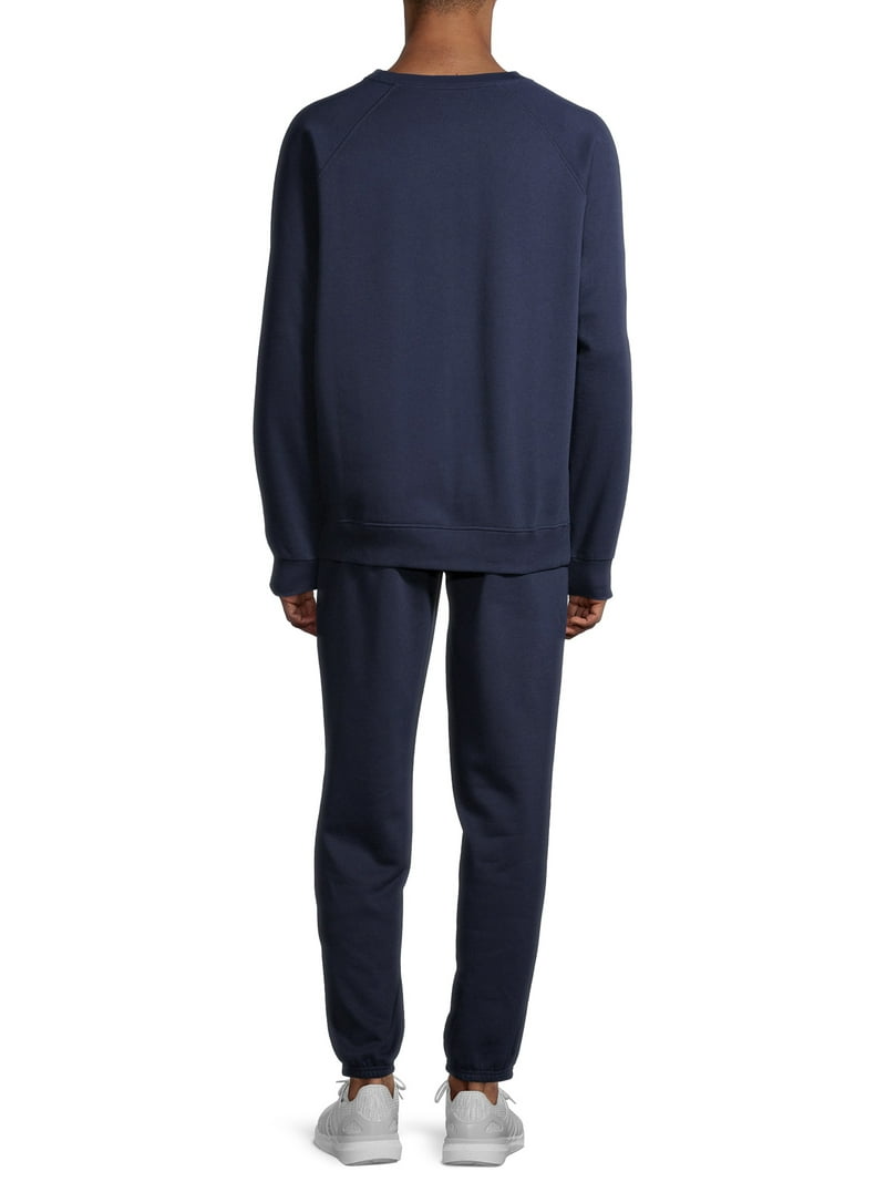 Athletic Works Men's Fleece 2-Piece Crew Sweatshirt and Cinch