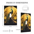 thumbnail image 3 of Daiia Elegant Gold Leaf Peacock Pattern Decorator Wall Plate Child Safe Outlet Cover, Switch and Outlet Covers,Size 1-Gang 5.0" x3.0" , Polycarbonate Thermoplastic-Style T, 3 of 6
