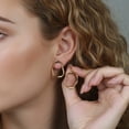thumbnail image 5 of SFTING Hoop Earrings for Women Irregular hollow Stainless Steel Frame Geometric Yellow Valentine Trendy Gift for Her, 5 of 7