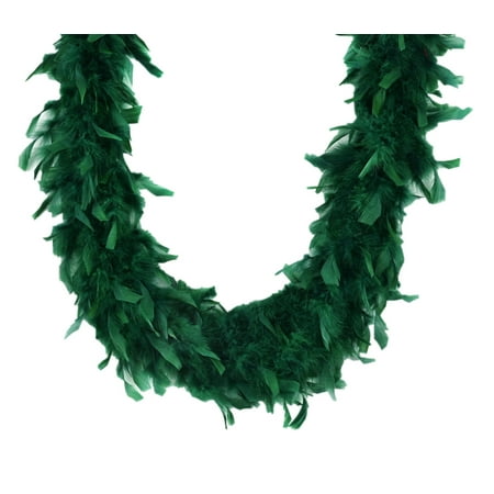 Emerald Green 45 Gm 6 Ft Mardi Gras Costume Chandelle Feather Boa