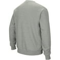 thumbnail image 2 of Men's Colosseum Heather Gray Indiana Hoosiers Arch & Logo Crew Neck Sweatshirt, 2 of 4