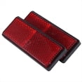 thumbnail image 2 of 10 Paires de Réflecteurs Rectangulaires Rouges Universels pour Motos ATV Vélos Tout-Terrain, 10 Paires * Feuille Réfléchissante, Rouge, 2 of 5