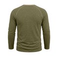 thumbnail image 6 of Bainana Long Sleeve Henley Shirts For Men Crew Neck Soft Moisture Wicking T-Shirt Solid Color Regular Fit Everyday Wear Basic Tops Size S, 6 of 8