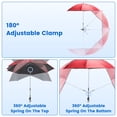 thumbnail image 5 of Folding Camping Chair with Detachable 8-Rib Sun Umbrella, 42.13 Inch Canopy Aluminum Alloy Portable Lawn Chair Supports 330LBS with Cup Holder, 5 of 10