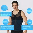 thumbnail image 4 of Elainilye Fashion Waist Cincher Shapewear Men's Buckle Adjustment Belly Shaper Corset Waist Trainer Invisible Breathable Vest,Black, 4 of 6