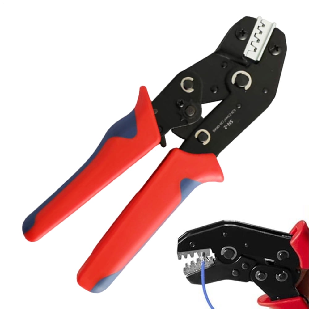 Ksruee Electrical Crimping Tool Ratcheting Cable Crimping Stripper Tool Multifunctional Wire Plier for Electrician Automotive Residential Building Industry Repair Workshop