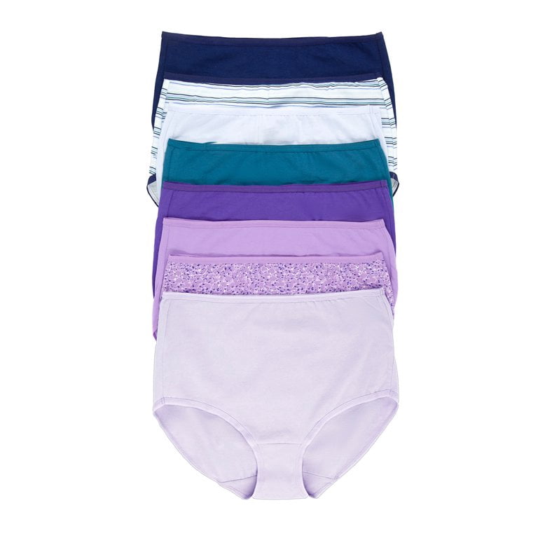 Felina Women's Cotton Stretch High Waist Brief Panties 8-Pack (Size M ~  Medium) 