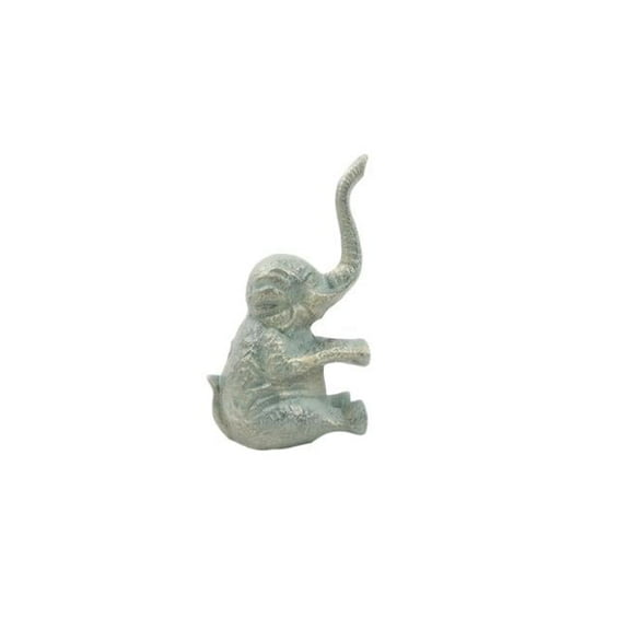 8 x 3.5 x 4.5 in. Antique Bronze Cast Iron Elephant Metal Door Stop