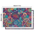 thumbnail image 6 of Purple Pioneer Flower and Paisley Pattern Summer Placemats Table Placemats Set Of 4-Linen Kitchen Washable Placemats Table Mats 11.8"x17.7" Non-Slip Heat Resistant, 6 of 6
