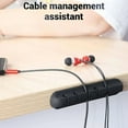 thumbnail image 6 of 1pc 5-hole Black Cable Organizer, Desktop Fixed Charging Data Cable Organizer, Silicone Storage Buckle Wire Clip, Computer Finishing Bedside Winding Cable Organizer, 6 of 6