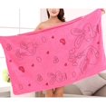 thumbnail image 1 of Albornoz de baño envolvente, falda de baño absorbente de agua para mujer, suave de llevar, para ducha de sauna rosa, 1 of 4