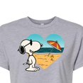 thumbnail image 3 of Peanuts - Summer Edition - Snoopy Hearts the Beach - Juniors Cropped Cotton Blend T-Shirt, 3 of 5