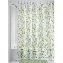Vine Waterproof PEVA Bathroom Shower Curtain - 72" x 72", Green/White