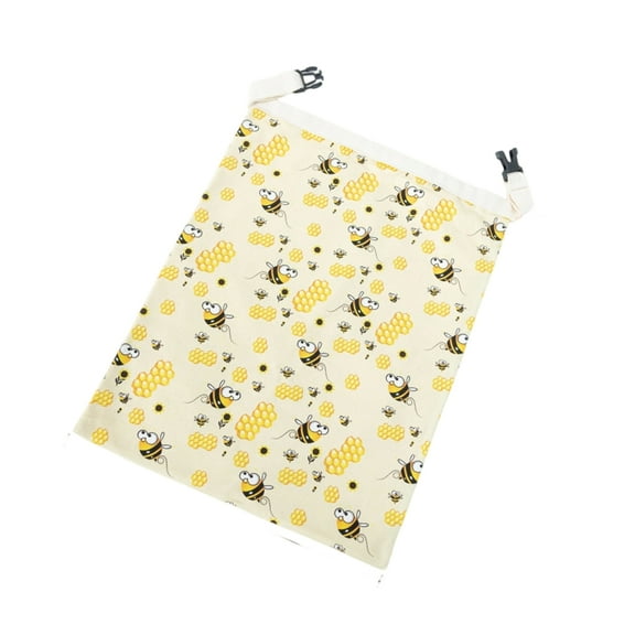 Sustainable Food Grade Bees Wax Bread Wrap Cotton Linen Fabric Bag For Bakery Snacks Storage with Elastic Band