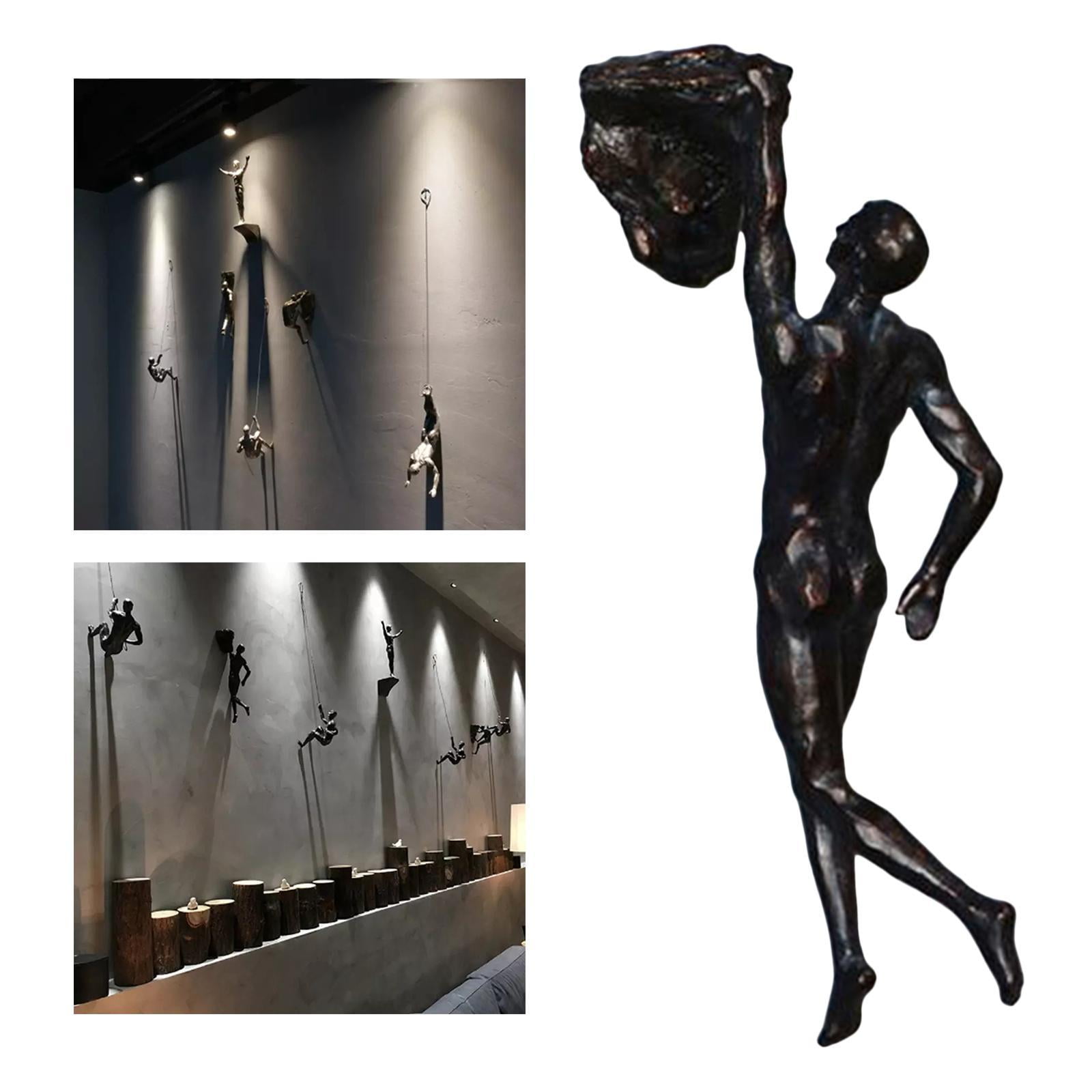 Rock Climbing Figurine Man Climber Hanging Statue Wall Hanging