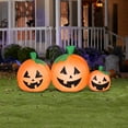 thumbnail image 2 of Airblown Inflatables 4.5FT Wide Halloween Inflatable Pumpkin Trio Scene, 2 of 6