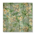 thumbnail image 3 of Designart 'Yellow Flowers and Tropical Foliage XIV' Modern Print on Natural Pine Wood, 3 of 5
