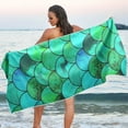 thumbnail image 6 of GZHJMY Green Marble Textures Beach Towel Super Soft Microfiber Sand Free Beach Towels, Oversized Camping Pool Towel, Lightweight, Breathable & Quick Dry Towels, 31x71in Bathroom Towels, 6 of 7