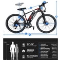 thumbnail image 4 of 26" Electric Bike for Adults, ebike 750W Peak Power Motor, 35Miles 20MPH Electric Mountain Bike with 432Wh Removable Battery, 7-Speed,UL 2849, 4 of 7