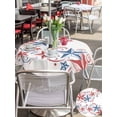 thumbnail image 5 of Outdoor Tablecloth with Umbrella Hole for Patio/Picnic/Party/Camping, American Star Modern Waterproof Table Cloth Round Cover Washable, Blue Red Patriotic 4th of July Ombre (Dia 54"), 5 of 9