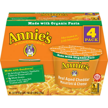 Annie's Real Aged Cheddar Mac & Cheese 4 Pack, 8.04