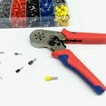 thumbnail image 4 of Pinzas de crimpado HSC8 6-6A con 1900 terminales - Ajustable para cables 0.25-6mm², diseño hexagonal, mangos ergonómicos azul/rojo y mecanismo de trinquete para mayor precisión. Ideal para trabajos, 4 of 6