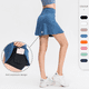 thumbnail image 3 of Falda deportiva para mujer, suelta, falsa, de dos piezas, de secado rápido, para correr, fitness, falda de tenis, 3 of 6