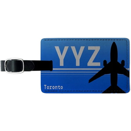 Toronto ON International (YYZ) Airport Code Leather Luggage ID Tag Suitcase