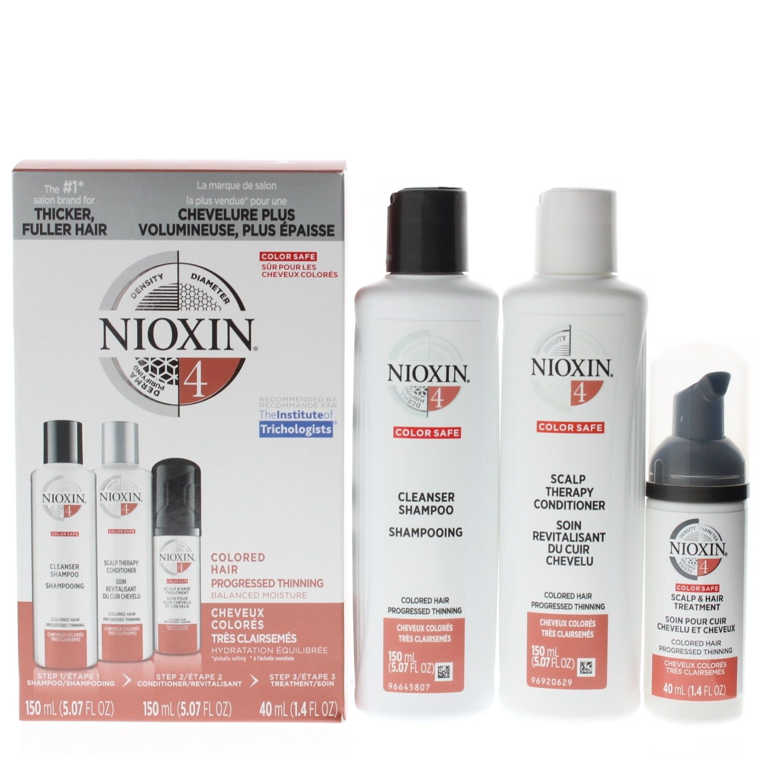 Nioxin hair colored progressed thinning kit system 07oz 4oz cleanser trial therapy treatment Nioxin - Nioxin System 4 Trial Kit Colored Hair Progressed Thinning