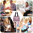 thumbnail image 5 of Entchin Women Hobo Bag,Water Resistant Nylon Tote Bag,Casual Shoulder Handbag Purse,Pink, 5 of 6
