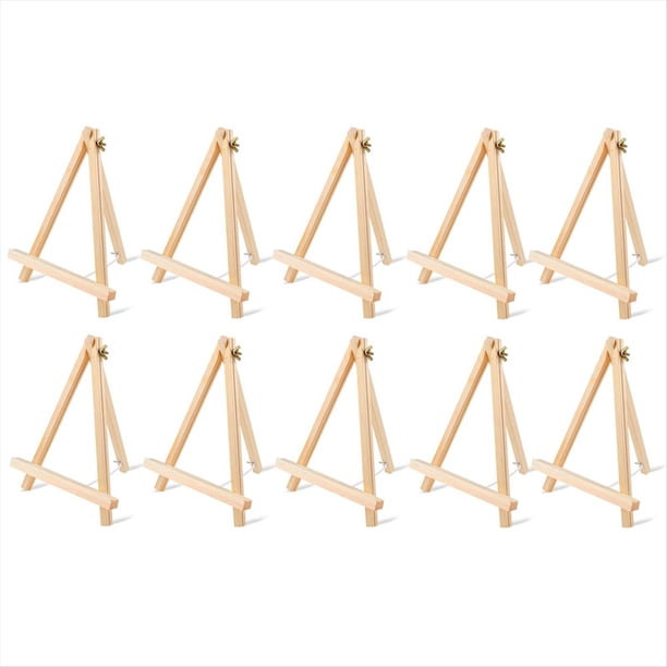 10 Caballetes de Madera, Caballetes de Mesa de 9 Pulgadas, TríPode, Caballete para Fiestas de Pintura, Caballetes de Mesa para Estudiantes para NiñOs para Pintar
