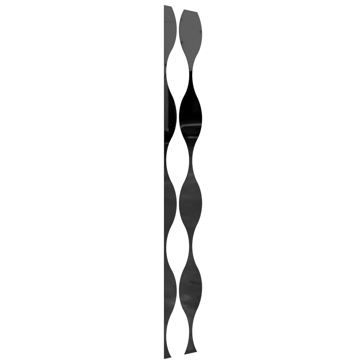 Ekena Millwork 94"H x 1/8"T Ozark Adjustable Acrylic Decorative Slat Wall Panel Kit, Black (contains 8 Slats + 1 Straight Edge Starter Slat)