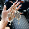 thumbnail image 5 of Butterfly Keychains with Faux Pearl, Car Key Pendant, Purse or Backpack Accessory, 5 of 7