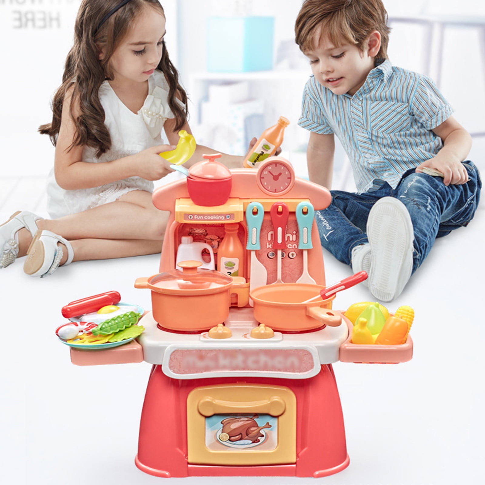 Feltree Kids Toys Educational Toys Kitchen Play Set With Accessories