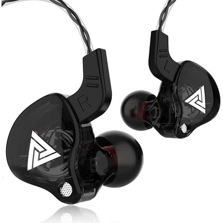 Qkz ak6 Gaming Earbuds with mic Universal 3.5mm HiFi Sport Headphones in Ear Earphone for Running with Microphone Headset Music Earbuds (with mic Black)